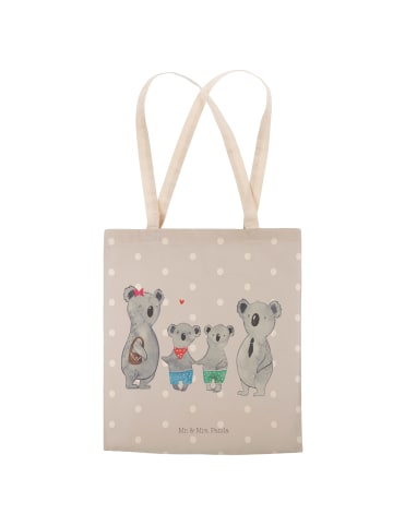 Mr. & Mrs. Panda Tote Bag Koala Familie zwei ohne Spruch in Grau Pastell