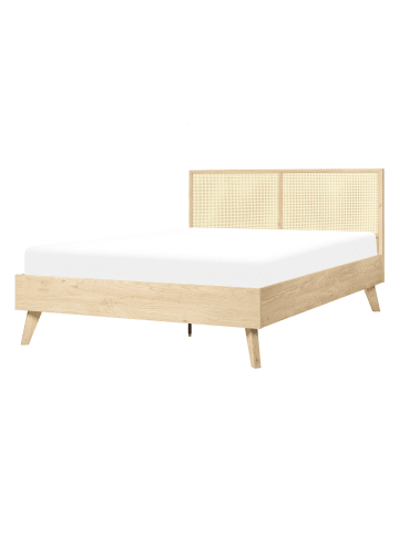 Beliani 2-tlg Doppelbett MONPAZIER in Braun