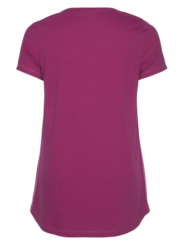 Kangaroos Longshirt in fuchsia, schwarz