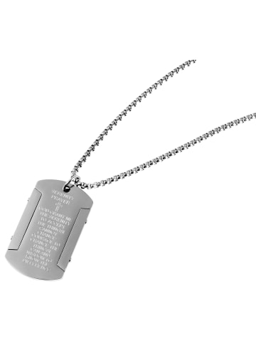 Adeliás Unisex Halskette mit Anhänger – aus Edelstahl in silber