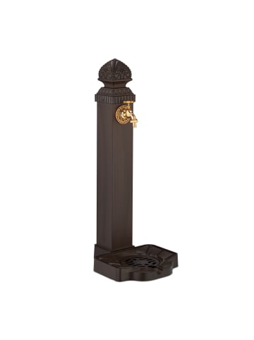 relaxdays Standbrunnen in Braun - (B)29 x (H)77 x (T)33,5 cm