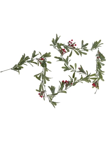 Home&Styling Collection Deko-Girlande mit roten Beeren in Grün, (B) 8 x (H) 8 x (L) 180 cm