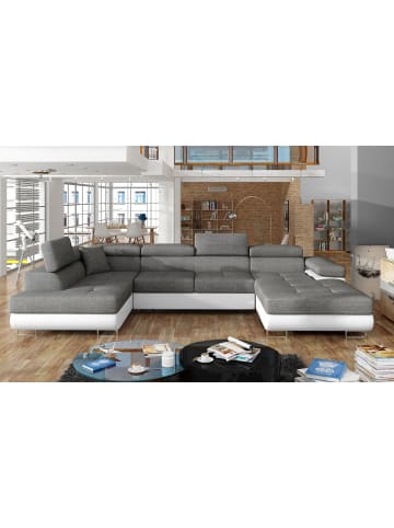 MF Design Rodri Recamiere Links in Grau -  (L) 202 x (B) 345 x (H) 90 cm