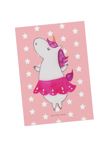Mr. & Mrs. Panda Wanddeko Einhorn Ballerina ohne Spruch in Rot Pastell