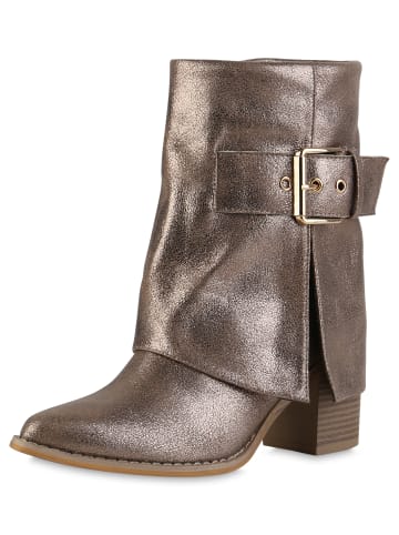 VAN HILL Cowboy Boots Victoria in Gold