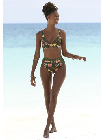 LASCANA Bügel-Bikini-Top in oliv bedruckt