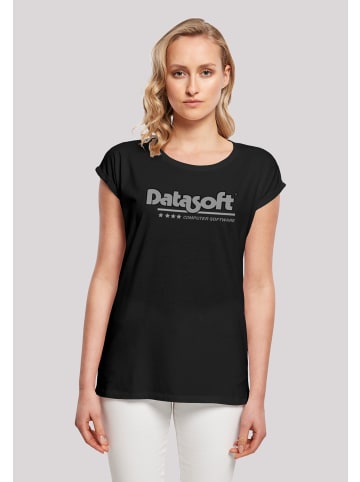 F4NT4STIC T-Shirt Retro Gaming Datasoft Logo schwarz in schwarz