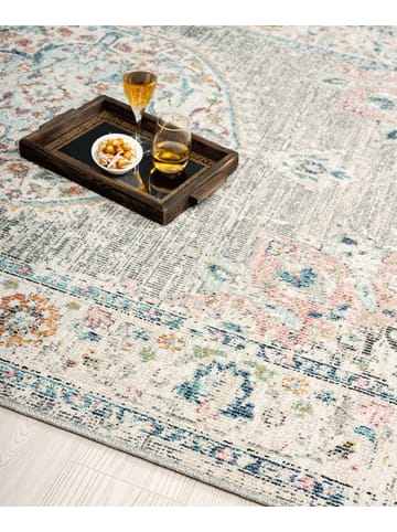 KADIMA DESIGN Teppich Outdoor Orientalisch pflegeleicht Balkon Terrasse Outdoor Garten in Grau