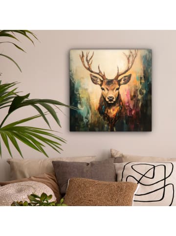 OnlyWow Leinwand Bilder Haselnussfarben