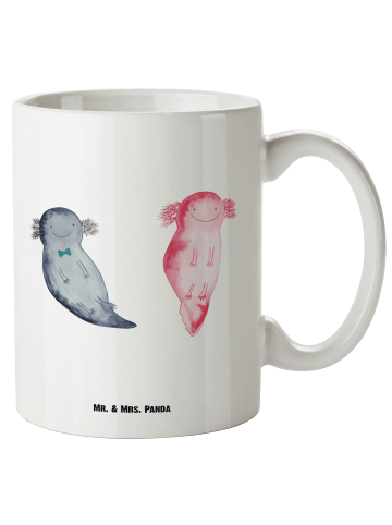 Mr. & Mrs. Panda Riesenkaffeetasse Axolotl Freundin ohne Spruch in Weiß
