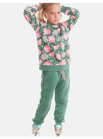 Denokids Trainingsanzug Flowers in Green