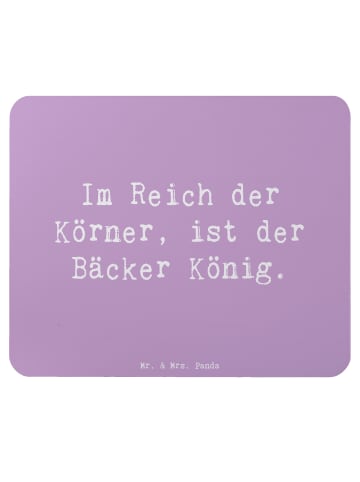 Mr. & Mrs. Panda Laptop Mousepad Spruch Bäcker Krönung mit Spruch in Lavendeltraum