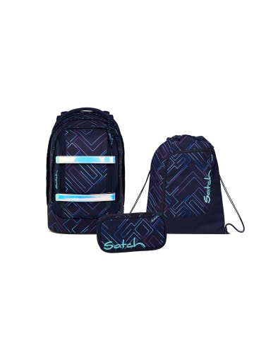 Satch Schulrucksack-Set PACK Purple Laser 3teilig in Lila