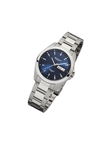 Regent Analog-Armbanduhr Regent Metallarmband silber mittel (ca. 37mm)