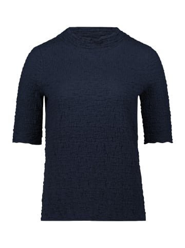 Betty Barclay Strukturshirt mit Stehkragen in dunkelblau