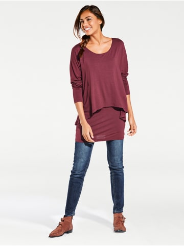 Heine Rundhalsshirt in bordeaux