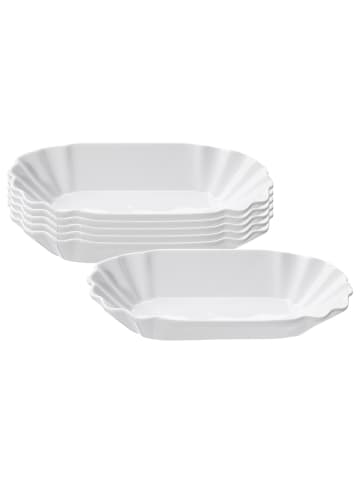 Ritzenhoff & Breker 6er Set Pommes-Schalen Bianco in Weiß 20 x 12 cm in weiß