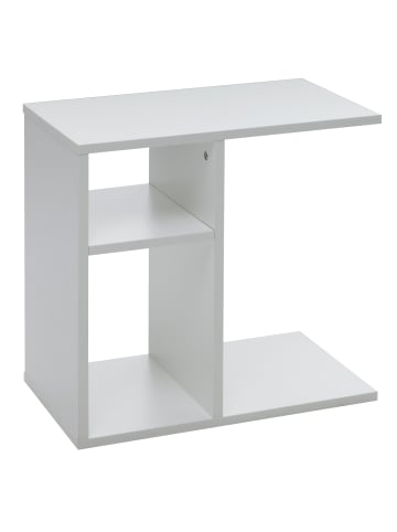 FineBuy Beistelltisch in Weiß / Spanplatte / 50x30x50