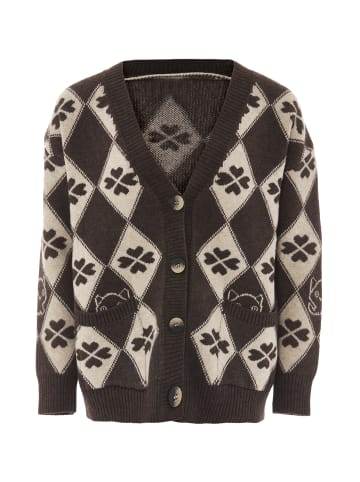 myMo Cardigan in Taupe Wollweiss