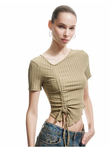KOTON BLUSE SS in Khaki