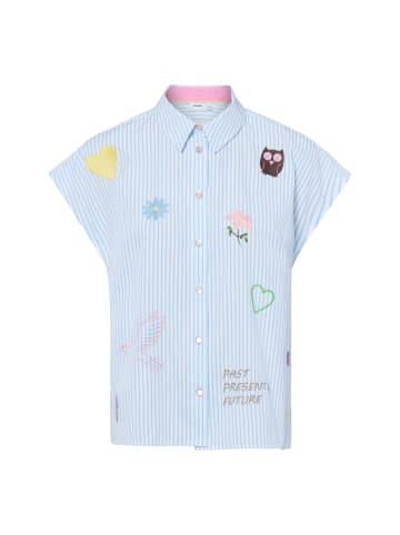 NÜMPH Bluse Ashley in weiß hellblau