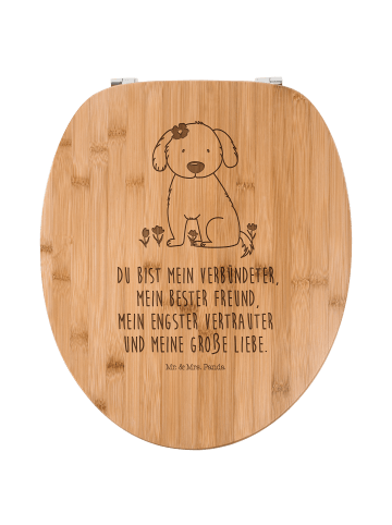 Mr. & Mrs. Panda Toilettensitz Hund Dame mit Spruch in Transparent