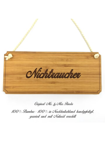 Mr. & Mrs. Panda Türschild Nichtraucher mit Spruch in Keine Angabe