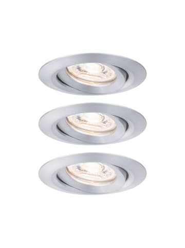 paulmann LED Einbaustrahler Nova mini Plus schwenkbar EasyDim 3er Set in Alu -  Ø66mm