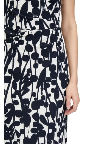 Vera Mont Cocktailkleid kurzarm in Weiß/Dunkelblau