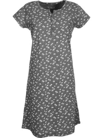 REDBEST Single-Jersey Nachthemd in grau meliert