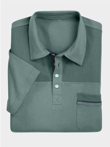 Sieh an! Poloshirt in jadegrün-marine