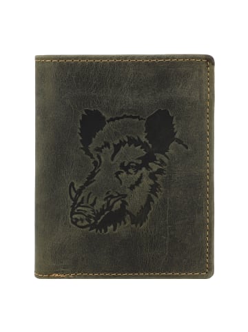 Greenburry Vintage Geldbörse Leder 9.5 cm in wild boar
