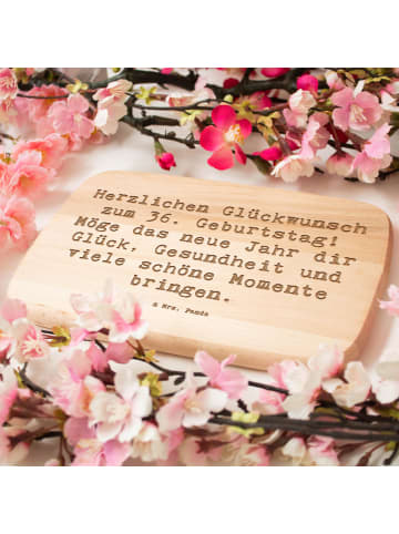 Mr. & Mrs. Panda Schneidebrett Spruch 36. Geburtstag Glückwünsch... in Transparent