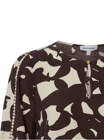 More & More Blusenshirt in schoko ecru - 0001