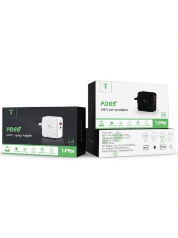 Wisam Wandladegerät T-Phox Mega T-PP09 GaN PD 65W USB/USB-C Schwarz