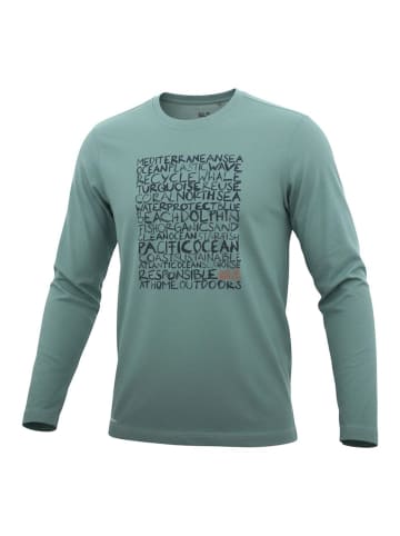 Jack Wolfskin Langarmshirt Ocean Waste Longsleeve Shirt Herren Sport in Grün