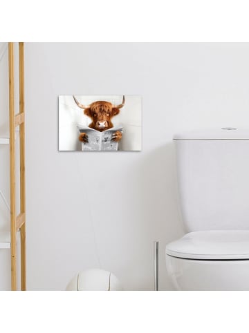 MuchoWow Leinwand bilder Zeitung Schottisches Hochlandrind (BxH)