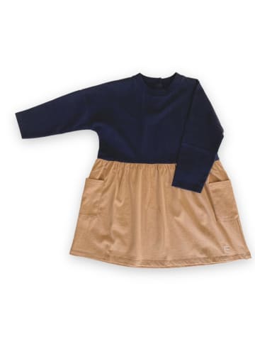 KLEID blau-braun
