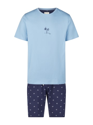 Phil & Co. Berlin  Pyjama Shorty in hellblau-navy