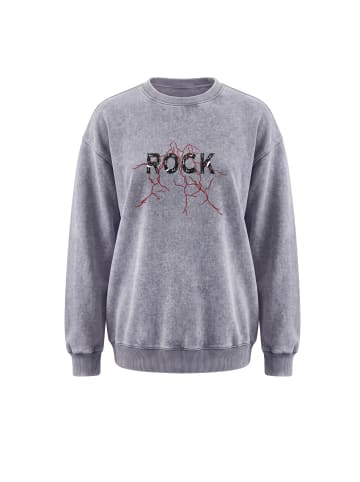 myMo ROCKS Women Sweatshirt in Dark Grey