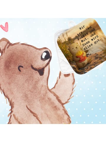 Mr. & Mrs. Panda Topfuntersetzer Otter Pommes Design mit Spruch in Weiß