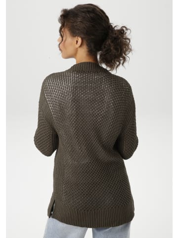 Aniston CASUAL Strickjacke in khaki