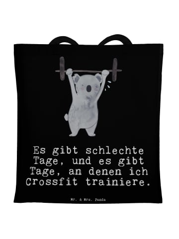 Mr. & Mrs. Panda Tragetasche Koala Crossfit mit Spruch in Schwarz