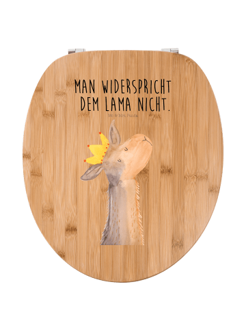 Mr. & Mrs. Panda Toilettensitz Lamakopf König mit Spruch in Braun