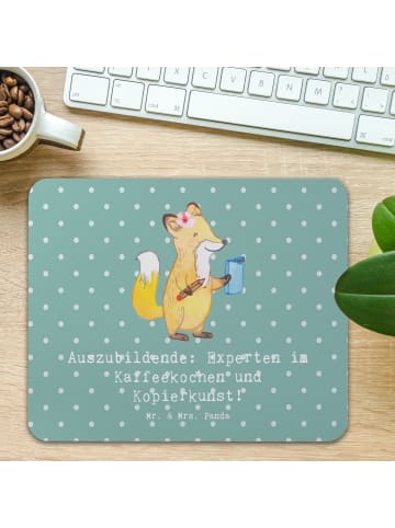 Mr. & Mrs. Panda Maus Pad Auszubildende Kaffeekünstler mit Spruch in Meeresbrise