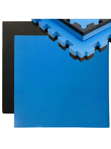 eyepower Trainingsmatte mit Rand 90x90x4cm in Blau