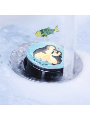 Mr. & Mrs. Panda Waschtisch Stopfen Pinguin umarmen ohne Spruch in Eisblau