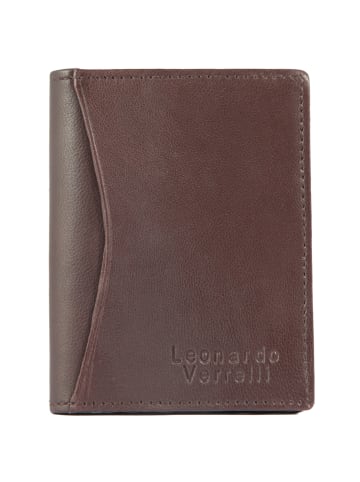 EGOMAXX KunstlederKartenetui Basic Portemonnaie für Männer in Coffee