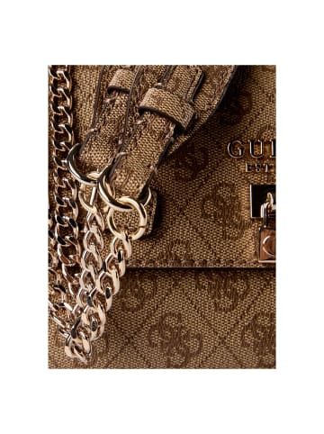 Guess Yesba Schultertasche 24 cm in latte logo