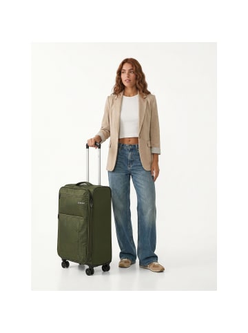 benzi 5825 4 Rollen Trolley M 67 cm mit Dehnfalte grün